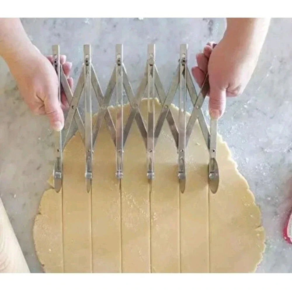 6 Wheel Large Stainless Steel Wheel Pastry Dough Pizza Cutter Roller‎
